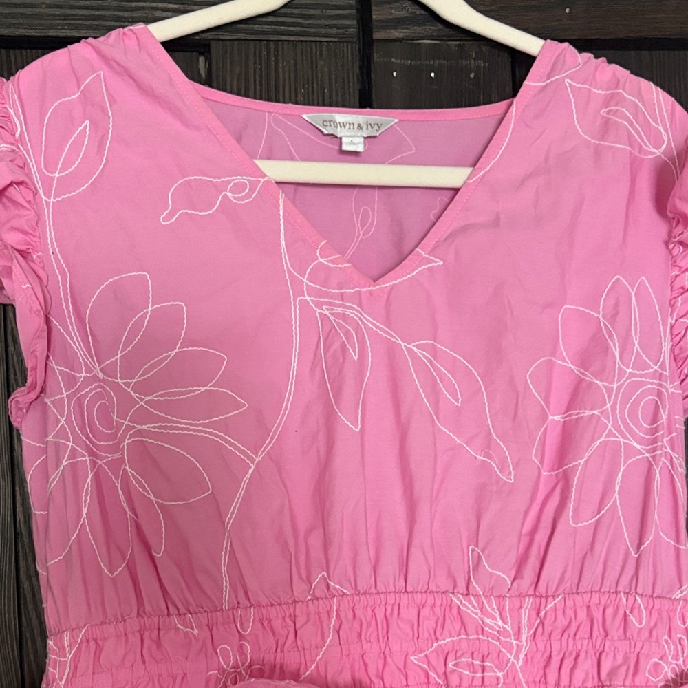 Crown & Ivy Pink Floral Dress - Picture 2 of 3